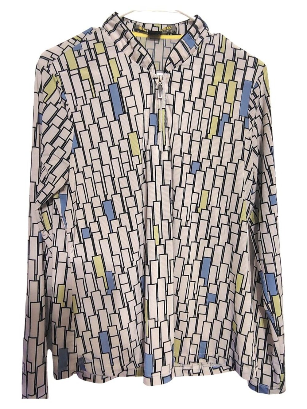 Jamie Sadock Sunsense Medium Top Abstract, 1/4 Zip Sun Protection Long Sleeve
